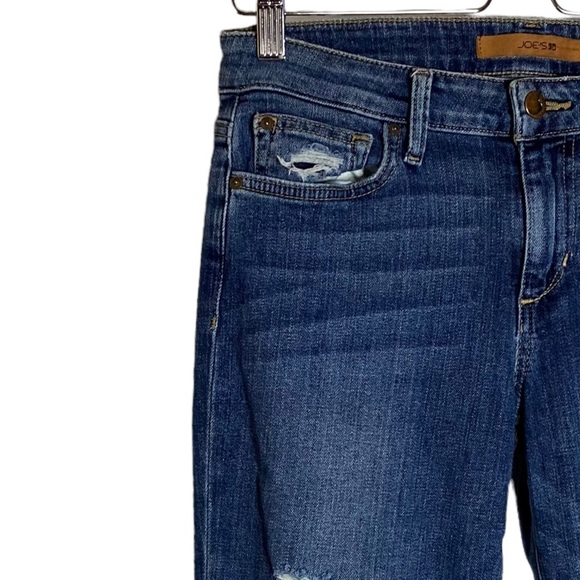 Joe's Jeans The Cigarette Straight Ankle Becka Jeans Distressed Mid Rise 27 - Picture 5 of 16